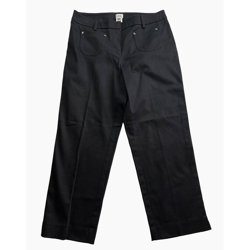 Cache Black Mid Rise Straight Leg Dress Pants Size 8